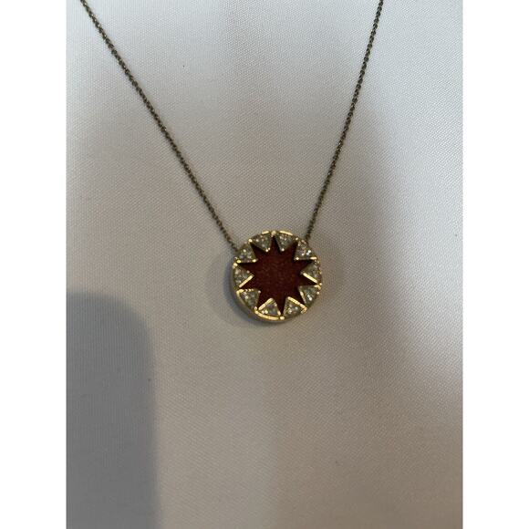 House of Harlow red leather - gold pendant, perfect condition. - Picture 5 of 16